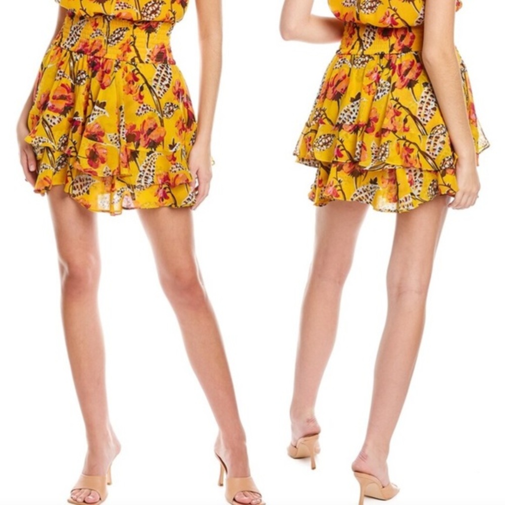 A.L.C. Vera Silk Floral Multicolor Skirt